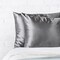 Satin Pillowcase with Zipper for Hair & Skin, Softer Than Silk Pillow Cases Queen, Wrinkle-Free, Smooth and Cooling Satin Pillow Covers, Standard Size 19"x26" - Charcoal